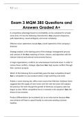 Exam 3 MQM 385 Questions and  Answers Graded A&plus; 