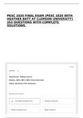 PKSC 1020 FINAL EXAM &lpar;PKSC 1020 WITH HEATHER BATT AT CLEMSON UNIVERSITY&rpar; 263 QUESTIONS WITH COMPLETE SOLUTIONS&period;