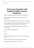 IVCA exam Questions with  Detailed Verified Answers  Graded A&plus;