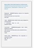 Missouri Motor Vehicle Safety Inspection Test Review Exam  2025&vert;2026 Actual Comprehensive Exam  Questions  & Correct Answers  &lpar;Verified Answers&rpar; &vert;   Already Graded  A&plus; &vert; Newest Exam  &vert; Just  Released&excl;&excl;