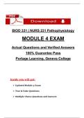 BIOD 331 Pathophysiology Module 4 Exam Questions & Verified Answers 2025 &vert; Portage Learning