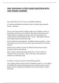 CHM 1020 EXAM 4 STUDY GUIDE QUESTIONS WITH 100&percnt; PASSED ANSWERS&period;