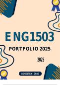 ENG1503 &vert; Foundations in English Literary Studies &vert; UNISA &vert; Semester 1&comma; 2025 &vert; Portfolio with Argumentative and Cause-Effect Essays
