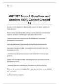 MGT 227 EXAM 3 Questions and  Answers 100&percnt; Correct Graded  A&plus;