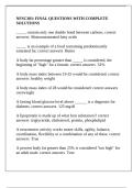 NFSC303&colon; FINAL QUESTIONS WITH COMPLETE SOLUTIONS