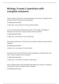 Biology 3 exam 2 questions with complete solutions