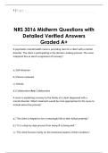 NRS 3016 Midterm Questions with  Detailed Verified Answers  Graded A&plus; 
