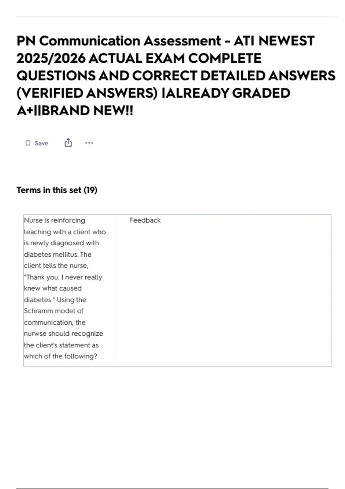 PN Communication Assessment - ATI NEWEST 2025/2026 ACTUAL EXAM COMPLETE ...