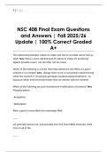 NSC 408 Final Exam Questions  and Answers &vert; Fall 2025&sol;26  Update &vert; 100&percnt; Correct Graded  A&plus;