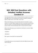 NSC 408 Final Questions with  Detailed Verified Answers  Graded A