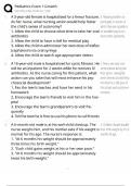 Pediatrics Exam 1 &ndash; Growth &sol; Score 100&percnt; &sol; 2025 Update &sol; New Version Pediatric Nursing Test Bank & Study Guide