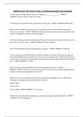 CANNON POST TEST STUDY GUIDE 1-5 EXAM QUESTIONS AND ANSWERS