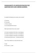 MASSACHUSETTS 7D CERTIFICATE PRACTICE TEST QUESTIONS WITH 100&percnt; VERIFIED ANSWERS&period;