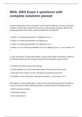 BIOL 4003 Exam 1 questions with complete solutions passed