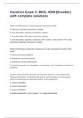 Genetics Exam 2- BIOL 4003 &lpar;Brooker&rpar; with complete solutions
