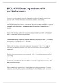 BIOL 4003 Exam 2 questions with verified answers