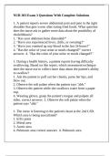 NUR 303 Exam 3 Questions With Complete Solutions