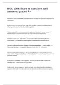 BIOL 1003&colon; Exam &num;1 questions well answered graded A&plus;