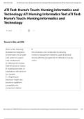 ATI Test&colon; Nurse's Touch&colon; Nursing informatics and Technology ATI Nursing Informatics Test ATI Test&colon; Nurse's Touch&colon; Nursing informatics and Technology