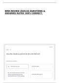 BMD REVIEW 2025&sol;26 QUESTIONS & ANSWERS RATED 100&percnt; CORRECT&period;