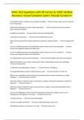 HVAC Test Questions with All Correct & 100&percnt; Verified Answers&vert; Actual Complete Exam&vert; Already Graded A&plus;