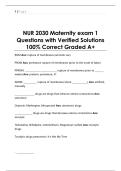 NUR 2030 Maternity exam 1  Questions with Verified Solutions  100&percnt; Correct Graded A&plus;