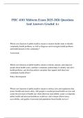 PHC 4101 Midterm Exam 2025-2026 Questions  And Answers Graded A&plus;