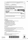2025 Pearson Edexcel GCSE Persian paper 1 &lpar;1PNO&sol;1H&colon; Listening and understanding in Persian&rpar;