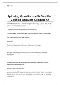 Spinning Questions with Detailed  Verified Answers Graded A&plus;