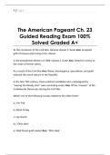 The American Pageant Ch&period; 23  Guided Reading Exam 100&percnt;  Solved Graded A&plus;
