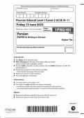 2025 Pearson Edexcel GCSE Persian paper 4 &lpar;1PNO&sol;4H&colon; Writing in Persian&rpar;