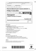 2025 Pearson Edexcel GCSE Portuguese Paper 4 &lpar;1PGO&sol;4F&colon; Writing in Portuguese&rpar;