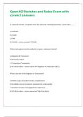 Open AZ Statutes and Rules Exam with correct answers