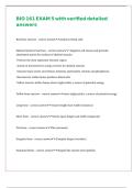 BIO 161 EXAM 5 with verified detailed answers