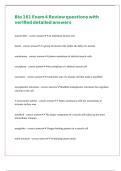 Bio 161 Exam 4 Review questions with verified detailed answers 