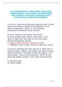 ATI PN Maternity Proctored 2024 Test Bank &vert; 200 Verified Questions & Answers with Rationales