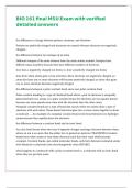 BIO 161 final MSU Exam with verified detailed answers