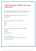 Process Control Systems &ndash; EPRI Exam with accurate detailed answers