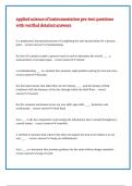 applied science of instrumentation pre-test questions with verified detailed answers 