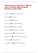 World Literature Final Exam--William Carey University With Complete Solutions &vert;&vert; 100&percnt; PASS