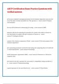ASCP Certification Exam Practice Questions with verified answers