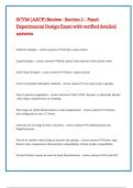 SCYM &lpar;ASCP&rpar; Review - Section 2 &ndash; Panel Experimental Design Exam with verified detailed answers