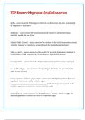 TSP Exam with precise detailed answers