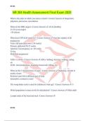 NR 304 Health Assessment Final Exam 2025