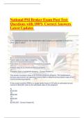 National PSI Broker Exam Post Test Questions with 100&percnt; Correct Answers Latest Updates 
