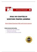 NURA 303 Chapter 20 QUESTIONS AND VERIFIED ANSWERS