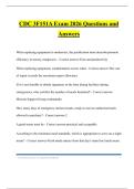 CDC 3F151A Exam 2026 Questions and Answers