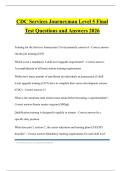 CDC Services Journeyman Level 5 Final Test Questions and Answers 2026