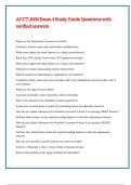 ACCT 2000 Exam 4 Study Guide Questions with verified answers 