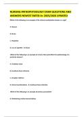 NURSING-PATHOPHYSIOLOGY EXAM QUESTIONS AND ANSWERS NEWEST RATED A&plus; 2025&sol;2026 UPDATED 